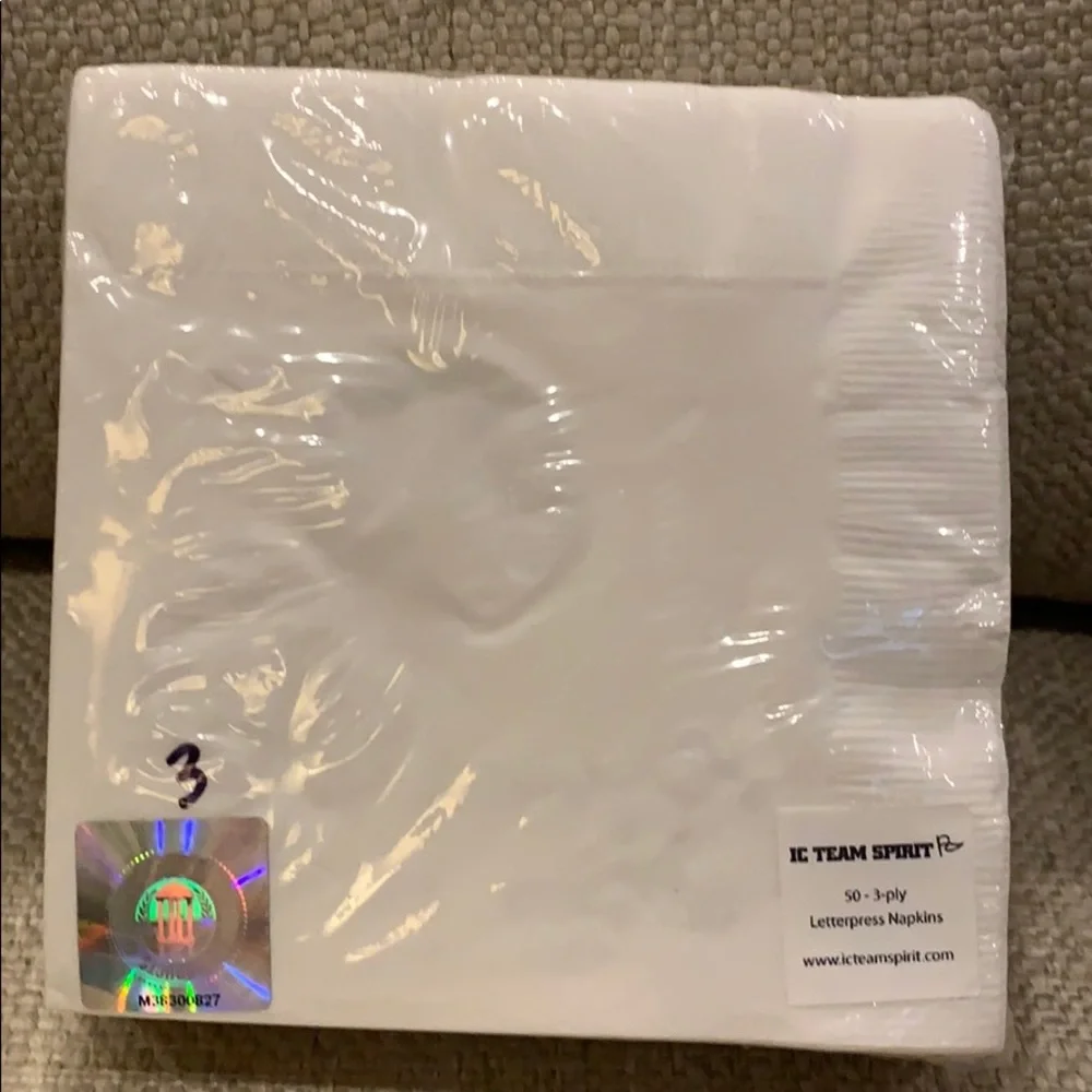 100 Embossed TCU Happy Holidays Christmas Napkins